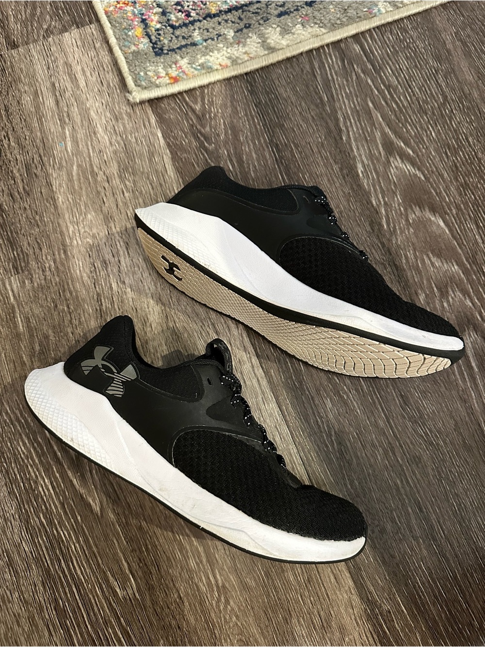 Under Armour Charged Aurora Cross Trainers Black/White Lightweight Sneakers 6.5 View 4